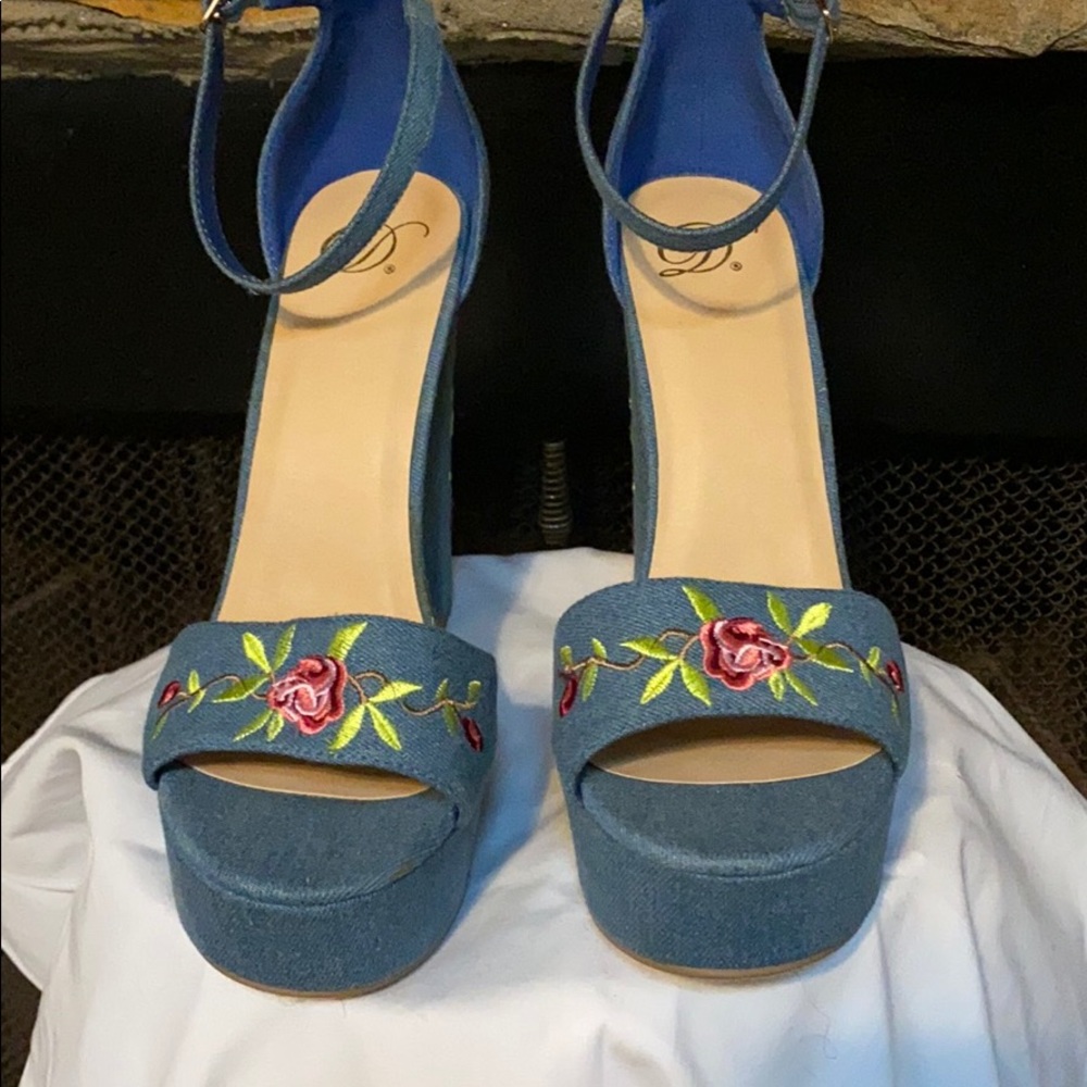 Blue jean heels